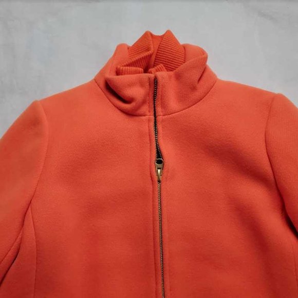 New 8P J Crew neon tangelo lodge coat - Picture 5 of 10